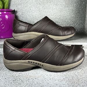 Merrell Jovilee Lattice Espresso Leather Slip On Sneakers Shoes Size 7.5